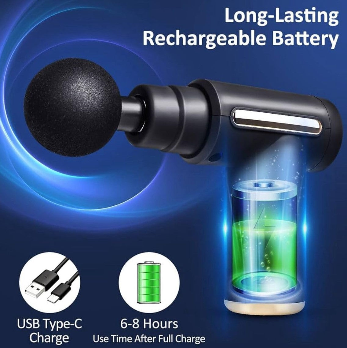 RapidRelief™ Mini Massager Gun for Muscle Relaxation